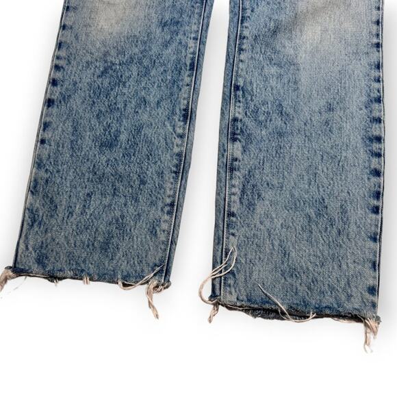 RTA Ryder Straight Distressed Faded Jeans SIZE 29 Light Blue Frayed Hem USA - Picture 10 of 16